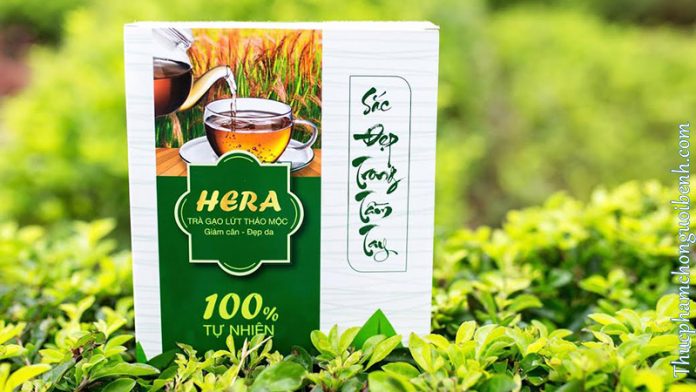 trà giảm cân gạo lứt Hera