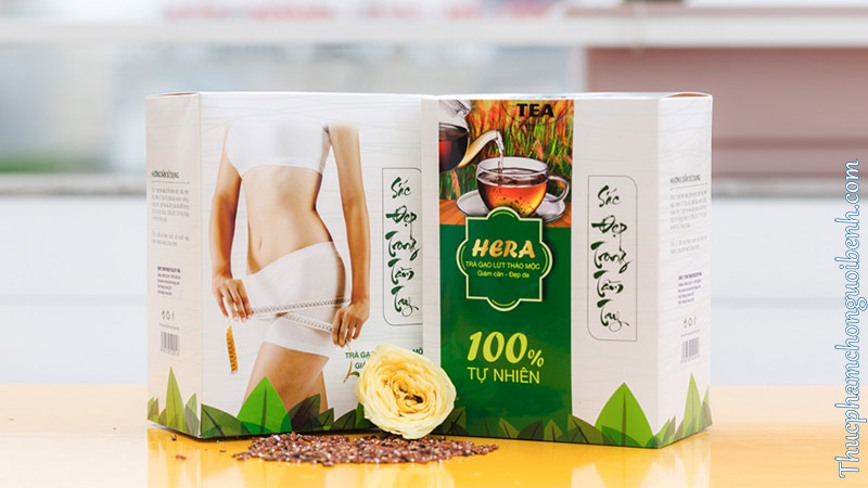 trà giảm cân gạo lức Hera