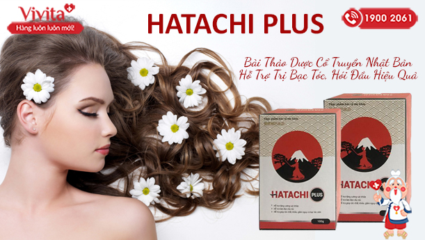 Viên uống Hatachi Plus hỗ trợ trị bạc tóc