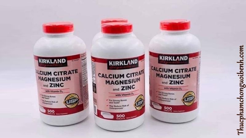 vien uong xuong khop Kirkland Calcium Citrate Magnesium And Zinc 6
